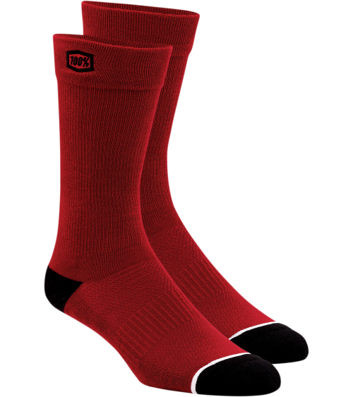 100% Casual Solid Red Socks