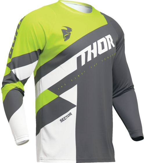 Thor Sector Checker Charcoal / Acid  Jersey