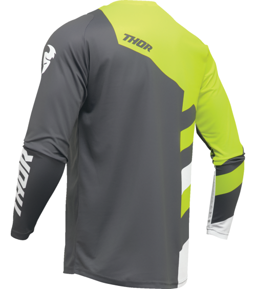 Thor Junior Sector Checker Charcoal / Acid Jersey