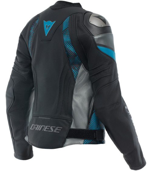 Dainese Avro 5 Black / Teal / Anthracite Leather Jacket Lady
