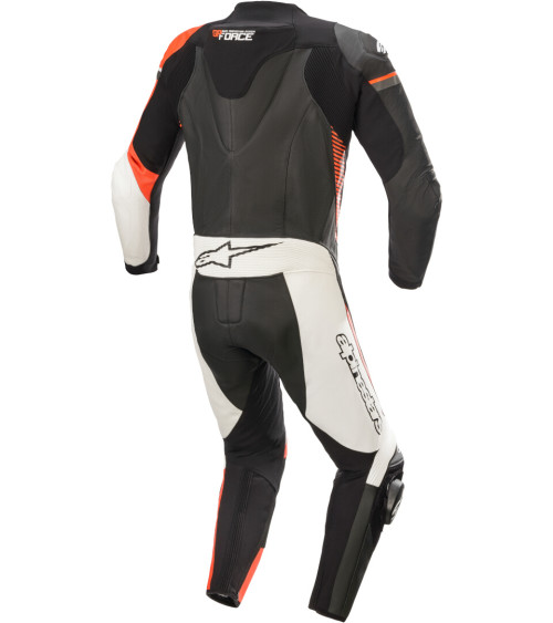 Alpinestars GP Force Phantom 1PCS Leather Suit Black / White / Red Fluo