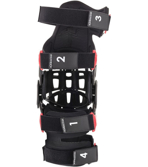 Alpinestars Bionic 10 Carbon Black / Red Knee Brace Right