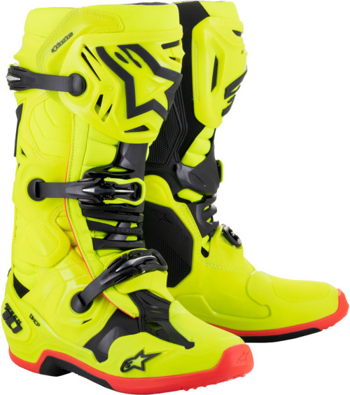 Alpinestars Tech 10 Yellow Fluo / Black / Red Fluo Boot