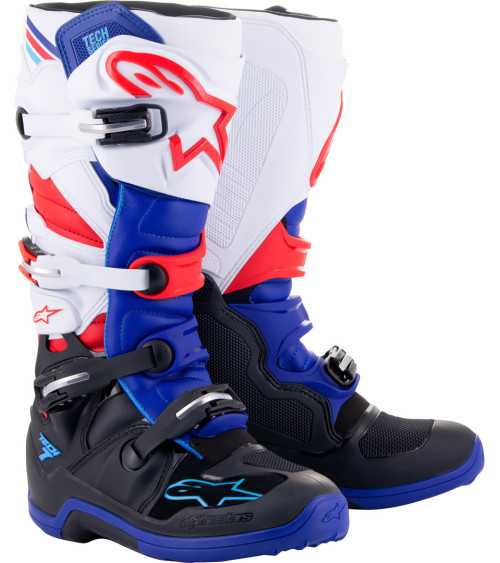 Alpinestars Tech 7 Black / Dark Blue / Red / White Boot
