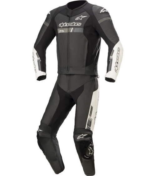 Alpinestars GP Force Chaser Professional 2PC Black / White Fluo Leather Suit