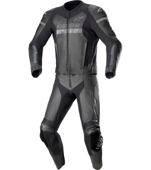 Alpinestars GP Force Chaser Professional 2PC Black / Black Fluo Leather Suit