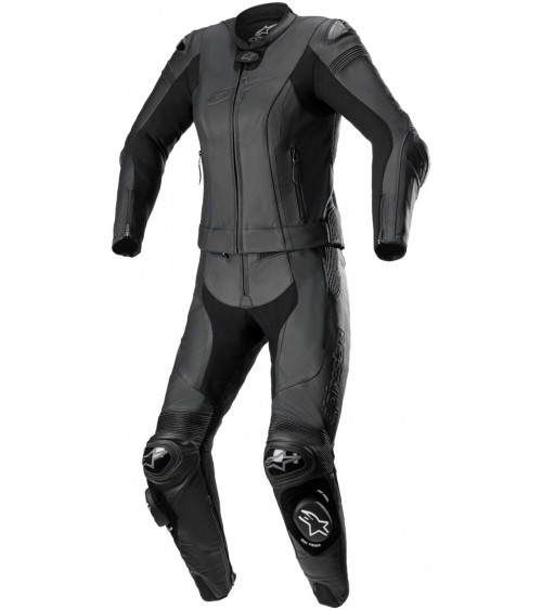 Alpinestars Stella Missile V2 2PC Black / Black Leather Suit