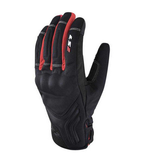 LS2 Jet II Black / Red Gloves