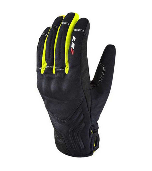 LS2 Jet II Black / Yellow Gloves