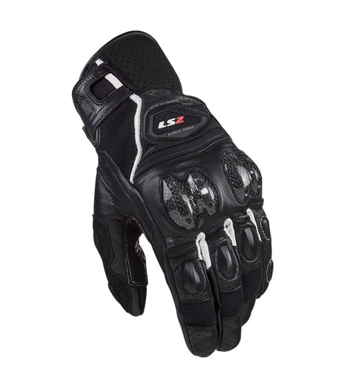 LS2 Spark II Black / White Gloves