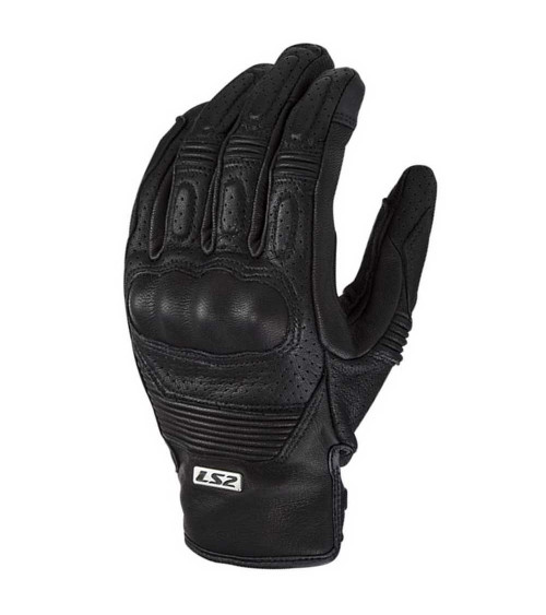 LS2 Duster Black Gloves