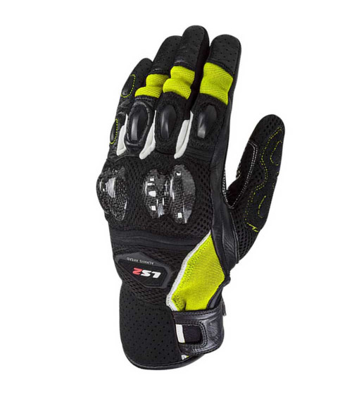 LS2 Spark Air II Black / Yellow Gloves