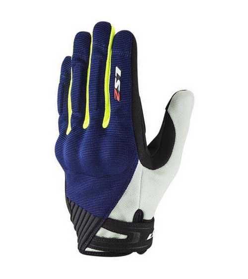 LS2 Dart II Blue / Yellow Gloves