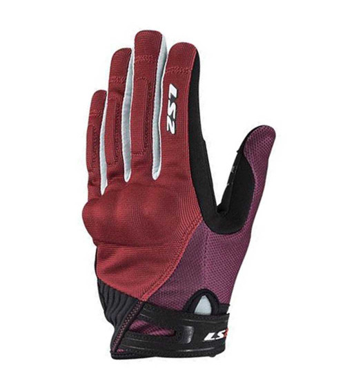 LS2 Dart II Grey / Red Lady Gloves