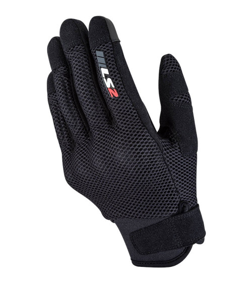 LS2 Ray Black Gloves
