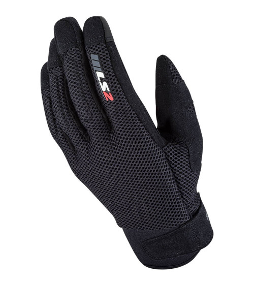 LS2 Cool Black Gloves