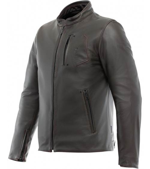 Dainese Fulcro Dark Brown Leather Jacket