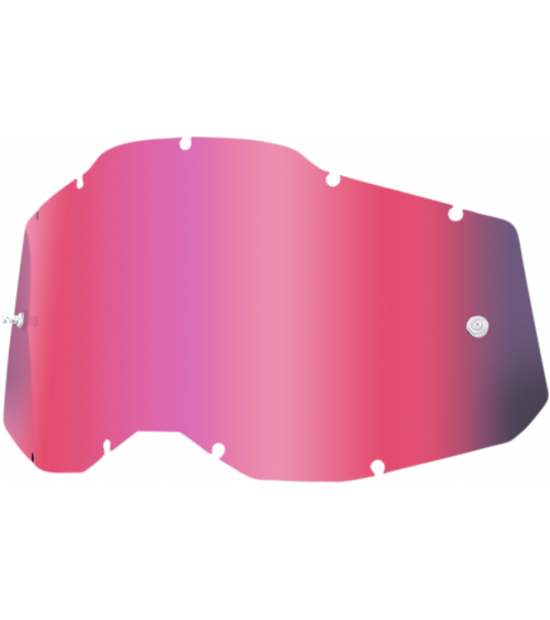 100% Accuri 2 / Racecraft 2 / Strata 2 Iridium Pink Goggle Lens