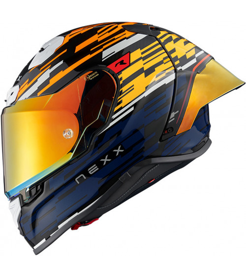 Nexx XR3R Glitch Racer X-Pro Carbon Orange / Blue Gloss