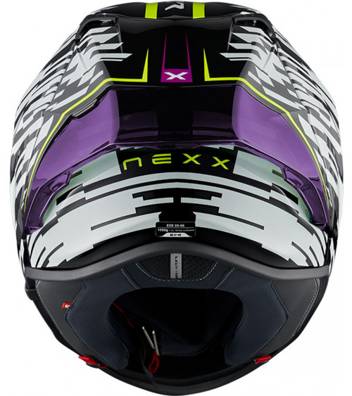 Nexx XR3R Glitch Racer X-Pro Carbon White /Neon Gloss