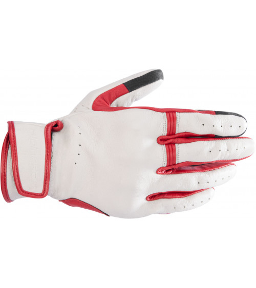 Alpinestars Dyno White / Black / Red Leather Glove