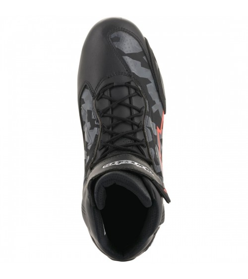 Alpinestars Faster-3 Black / Gray Camo / Red Fluo Shoe