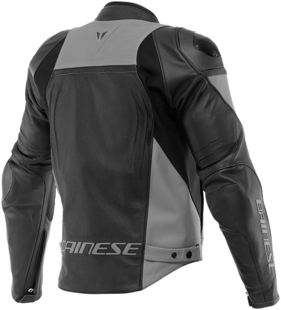 Dainese Racing 4 Perforated Black / Grey Leather Jacket