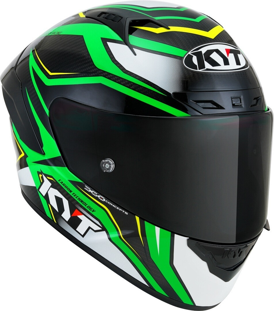 Kyt NZ-Race Carbon Stride Green Fluo / White