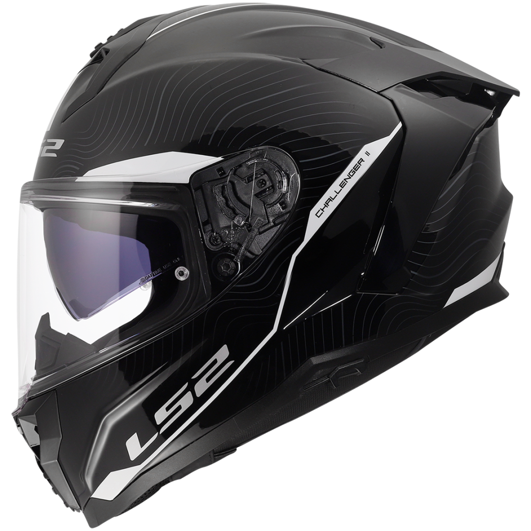 LS2 FF817 CHALLENGER 2 ESSENTIAL BLACK / WHITE