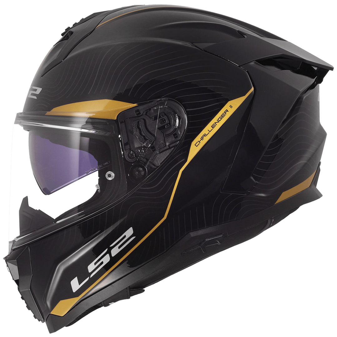 LS2 FF817 CHALLENGER 2 ESSENTIAL BLACK / GOLD