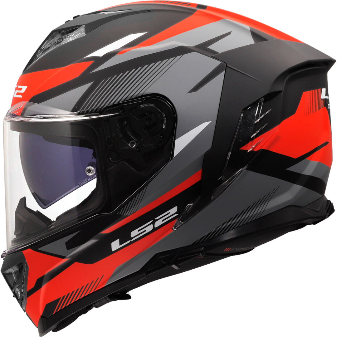 LS2 FF818 STORM 3 KOMAI MATT BLACK / RED