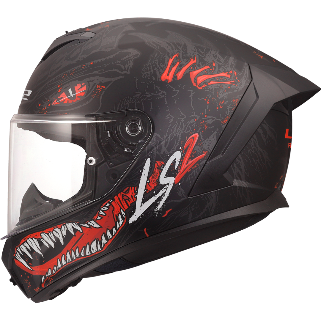 LS2 FF820 RAPID 3 KAIJU II MATT BLACK / RED / WHITE