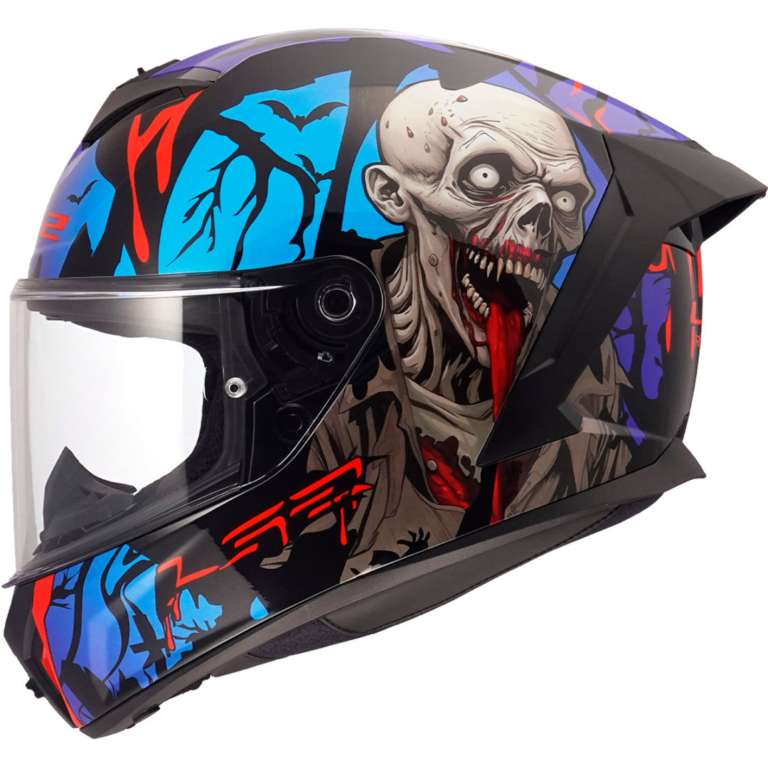 LS2 FF820 RAPID 3 ZOMBIE II GLOSS BLACK / RED / BLUE