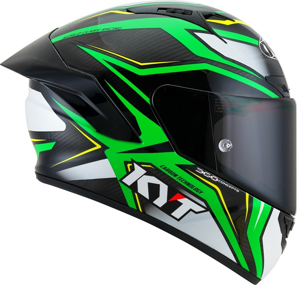 Kyt NZ-Race Carbon Stride Green Fluo / White