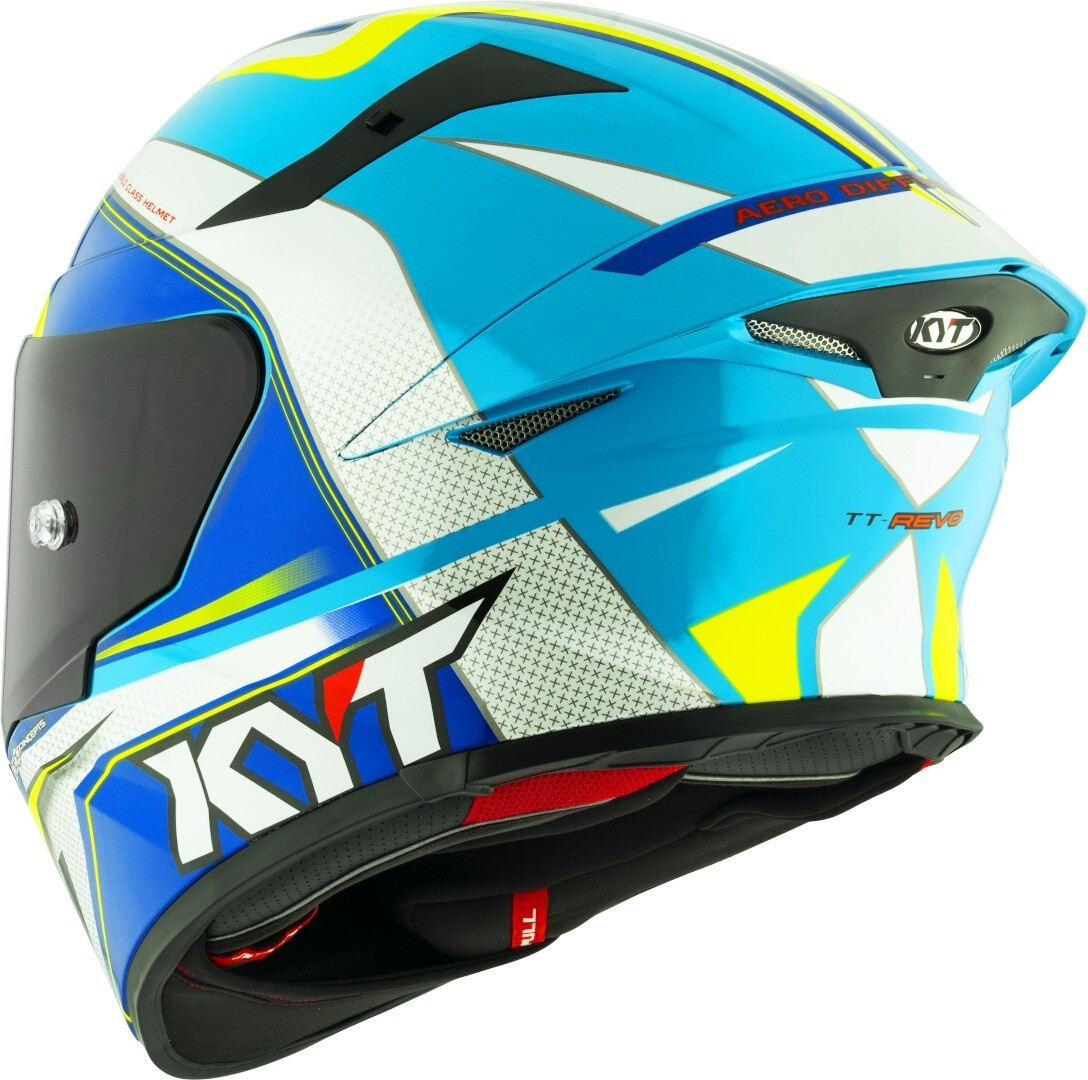 Kyt TT-Revo Grand Prix White / Light Blue