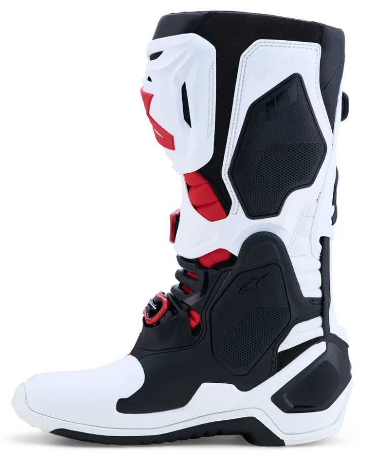 ALPINESTARS TECH 10 WHITE / BLACK / BRIGHT RED BOOTS