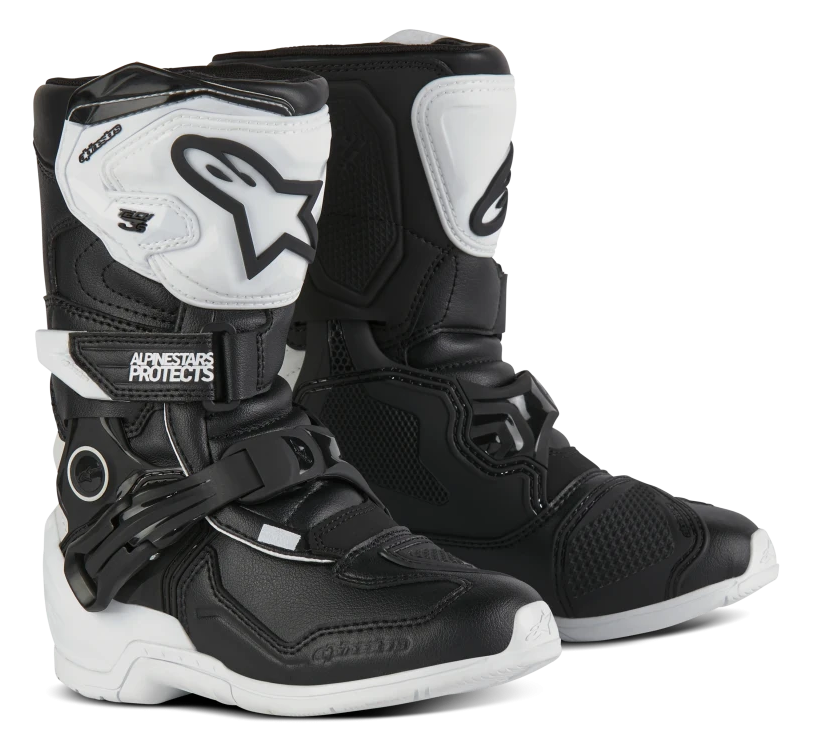 ALPINESTARS KIDS TECH 3S BLACK / WHITE BOOTS
