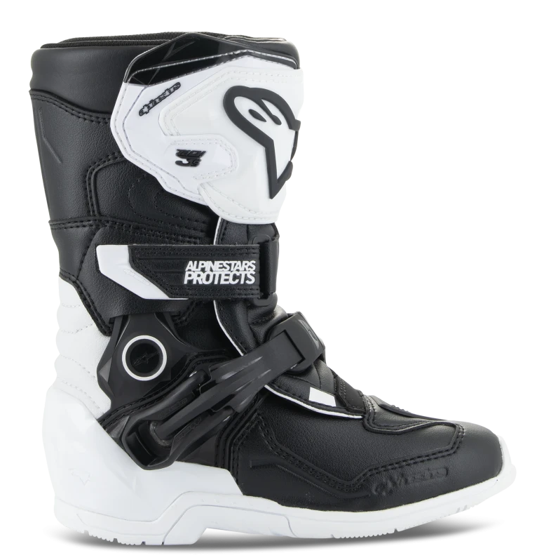 ALPINESTARS KIDS TECH 3S BLACK / WHITE BOOTS