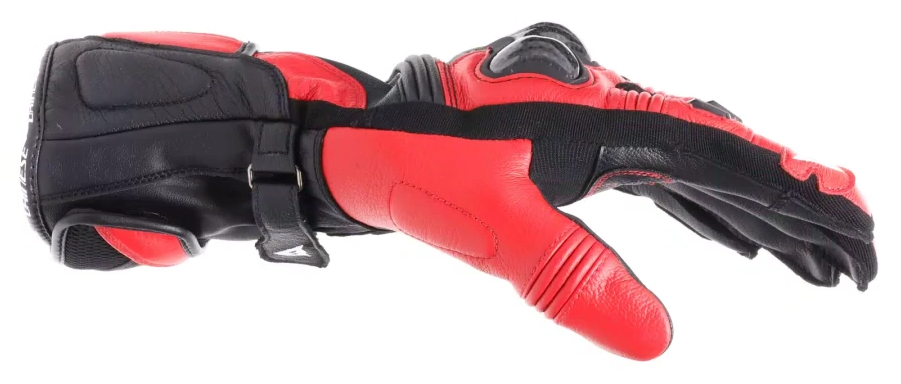 DAINESE REACTO CARBON LONG BLACK / RED GLOVES