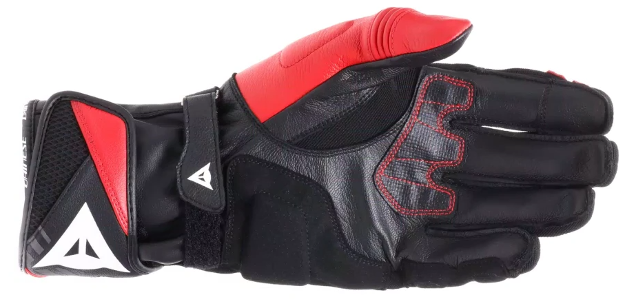 DAINESE REACTO CARBON LONG BLACK / RED GLOVES