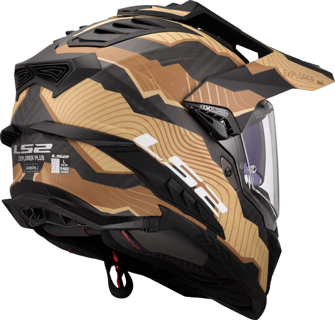 LS2 MX701 Explorer Carbon Trick Sand / Brown Matt