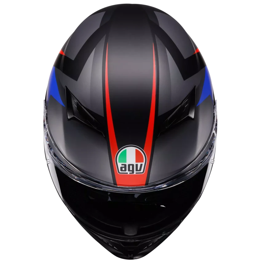 AGV K3 E2206 STRIGA MATT BLACK / BLUE / RED