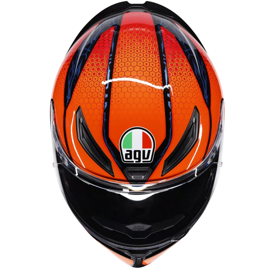 AGV K1 S E2206 SPEEDARMOR BLACK / ORANGE / BLUE