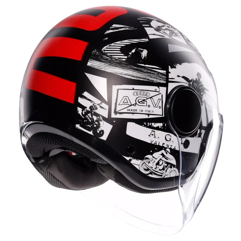 AGV ETERES E2206 HISTORY MATT BLACK / WHITE / RED