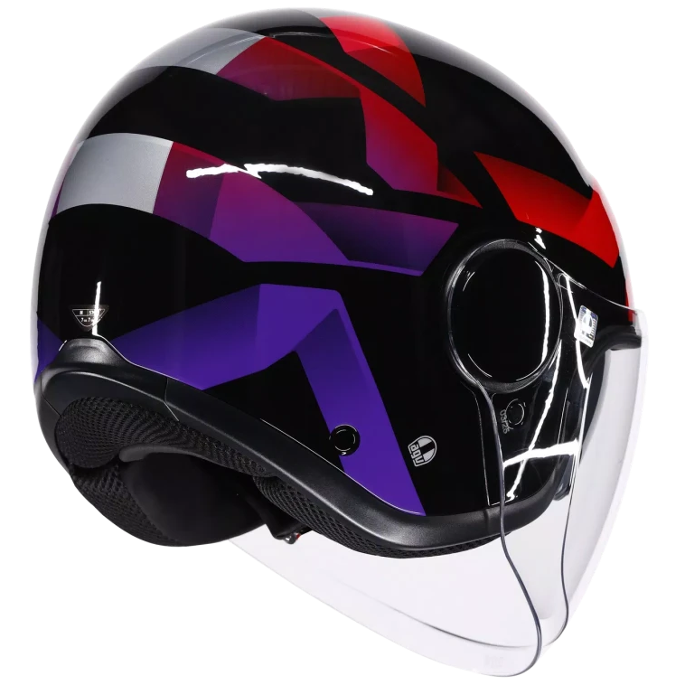 AGV ETERES E2206 CAMOGLI BLACK / RED / PURPLE