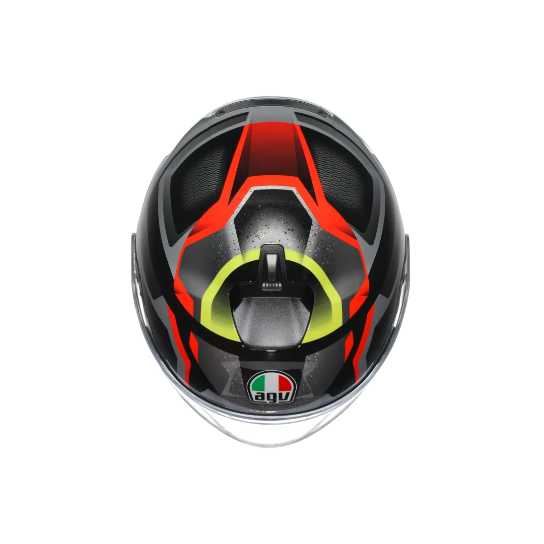 AGV IRIDES E2206 ZURIGO BLACK / RED / YELLOW FLUO