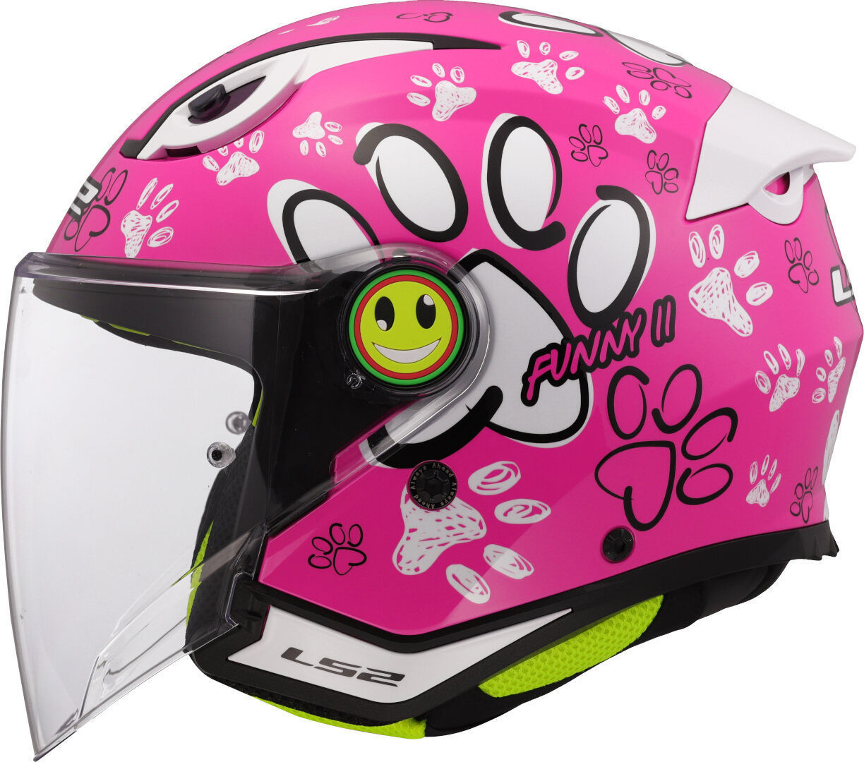 LS2 OF622 Funny II Paw Pink