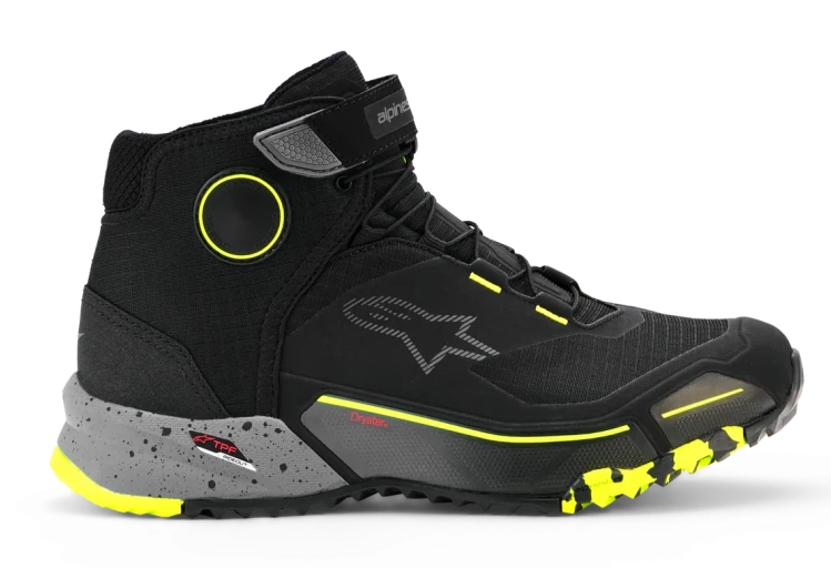 ALPINESTARS CR-X DRYSTAR BLACK / DARK GREY / YELLOW SHOES