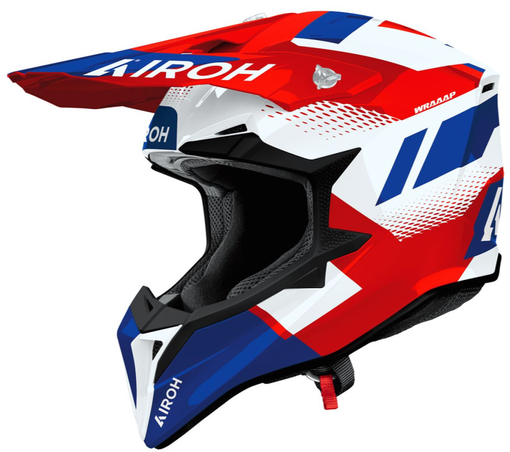 AIROH WRAAAP VISION RED / BLUE GLOSS