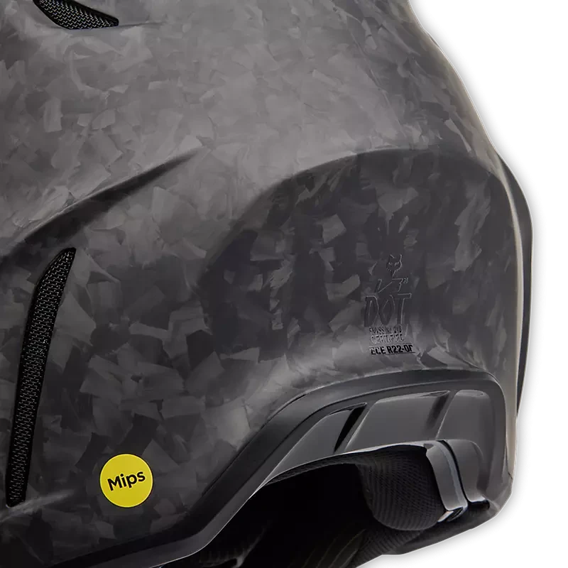 FOX V3 RS CARBON SOLID BLACK MATT